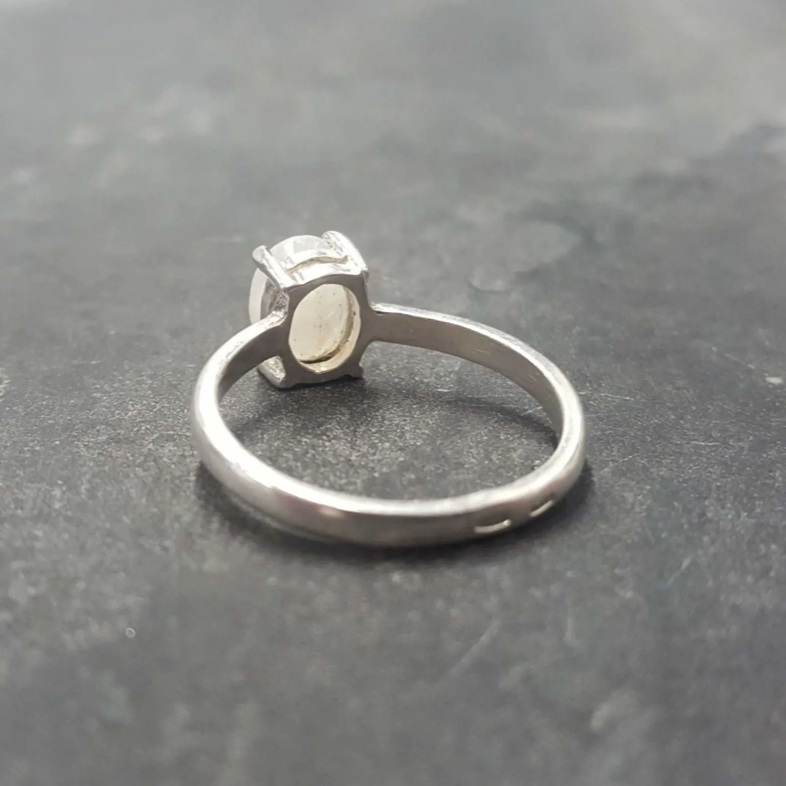 Silver Moonstone Ring - Natural Moonstone Ring - June Birthstone Ring