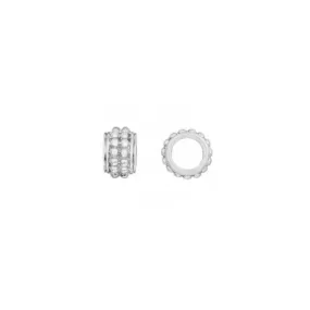 Silver Textured Charm S016
