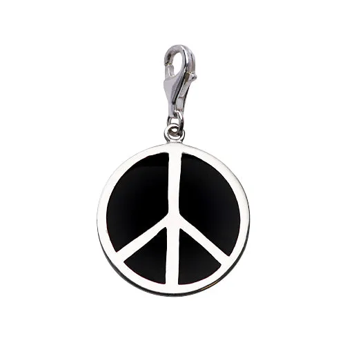 Silver Triple Peace Charm Bracelet