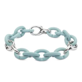 Sky Blue Pop Silver Bracelet