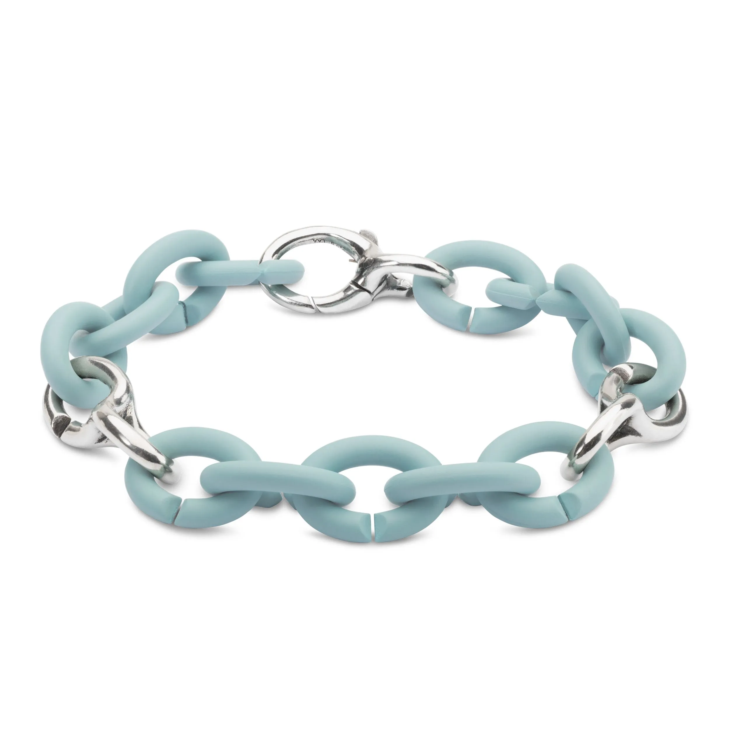 Sky Blue Pop Silver Bracelet