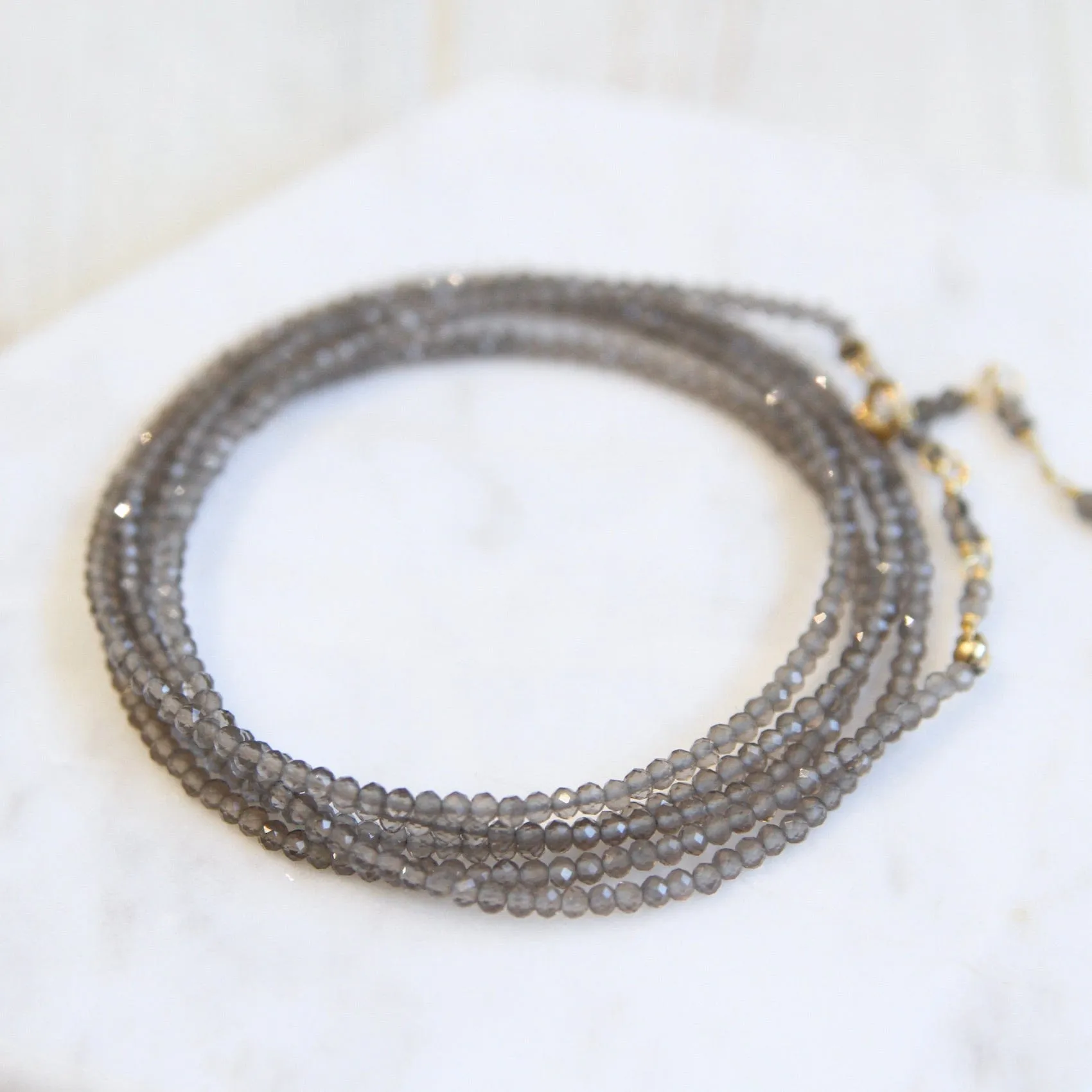Slate Moonstone Wrap Bracelet & Necklace