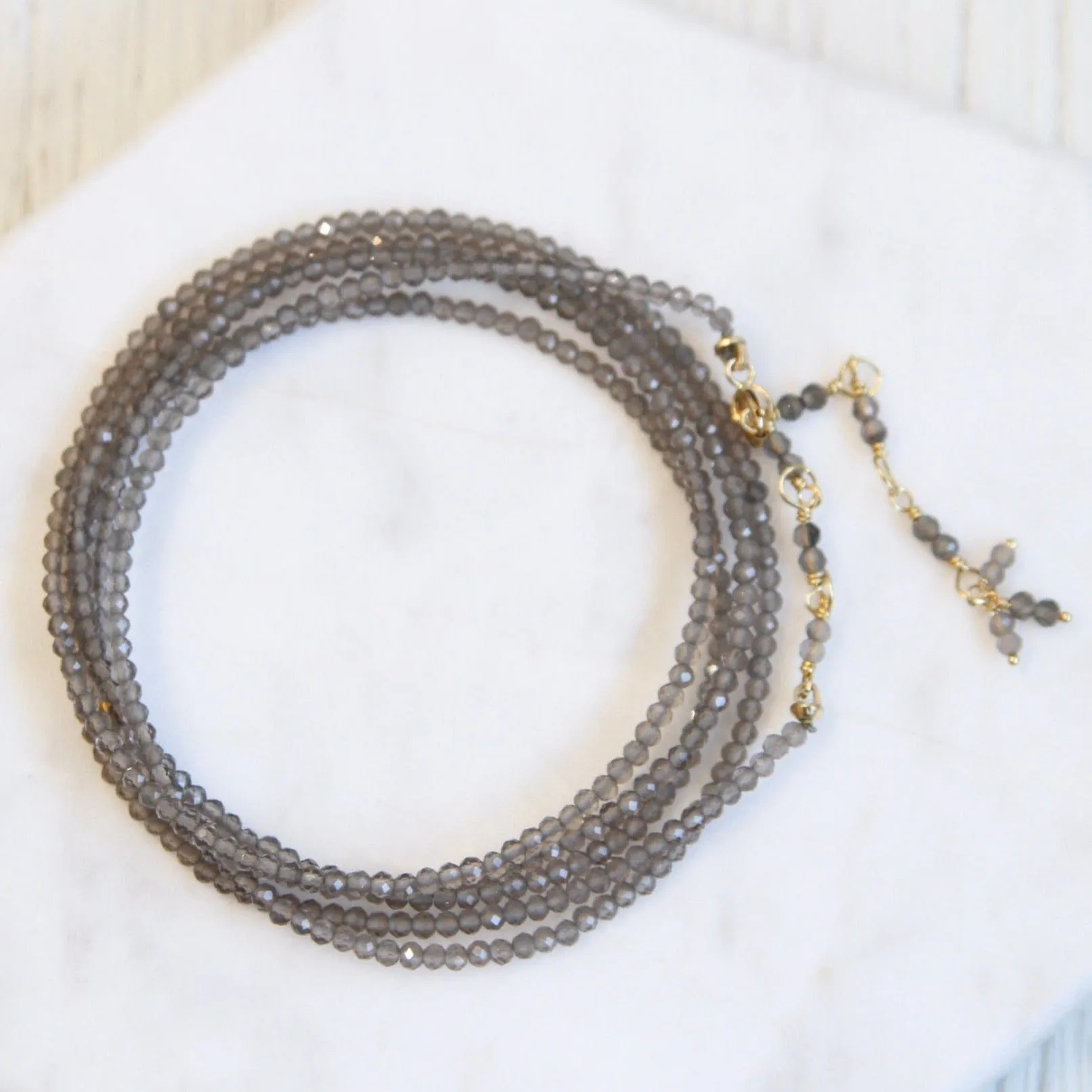 Slate Moonstone Wrap Bracelet & Necklace