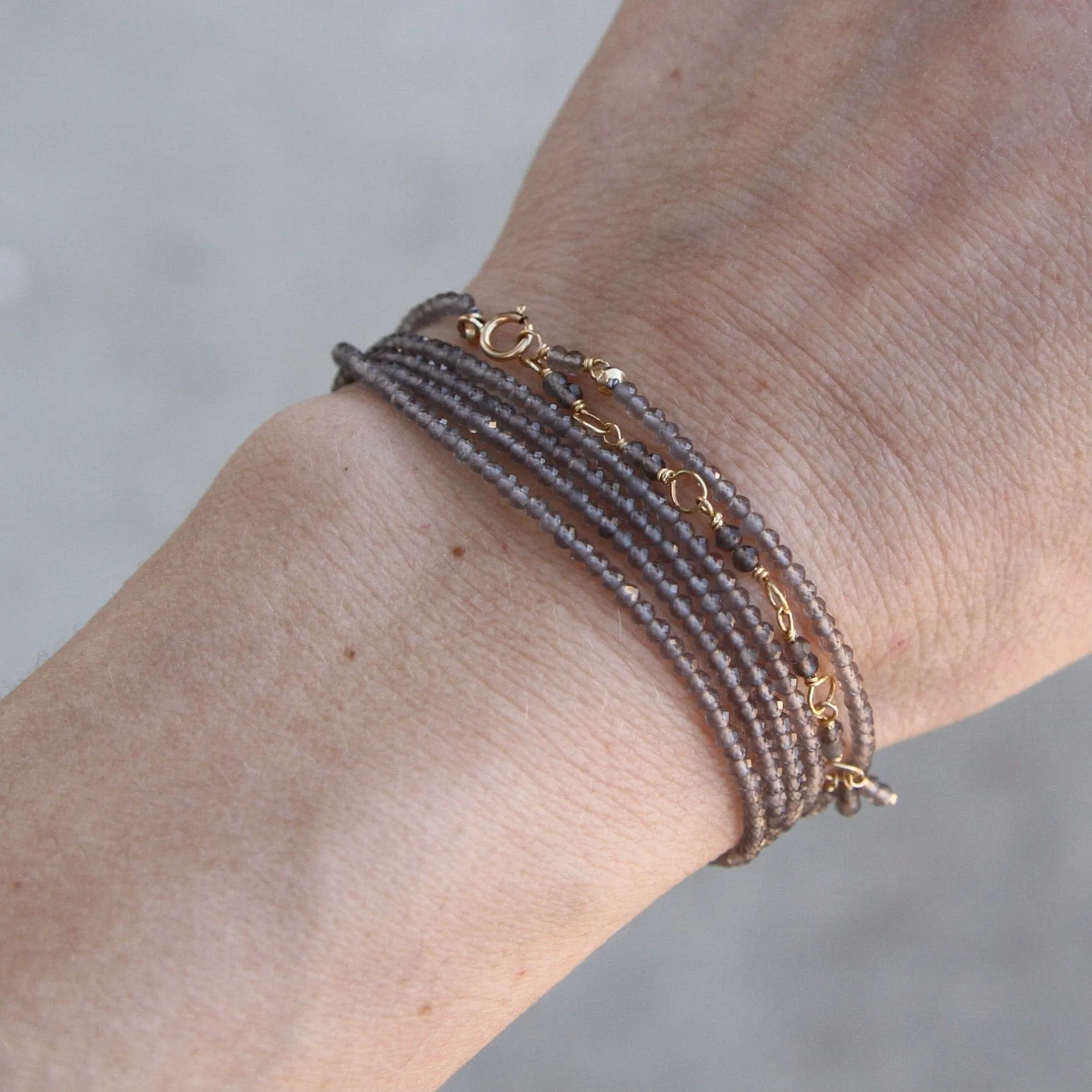 Slate Moonstone Wrap Bracelet & Necklace
