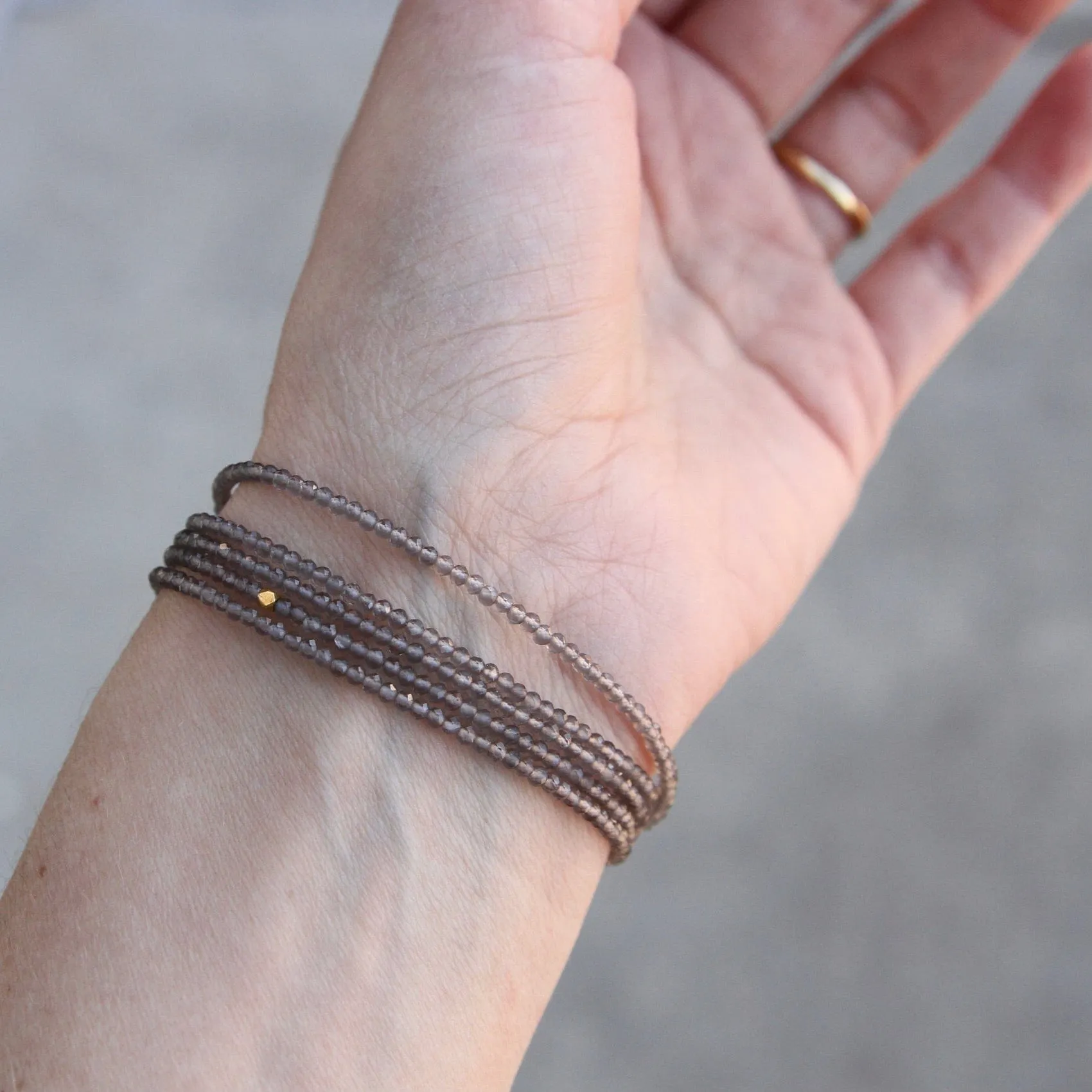 Slate Moonstone Wrap Bracelet & Necklace