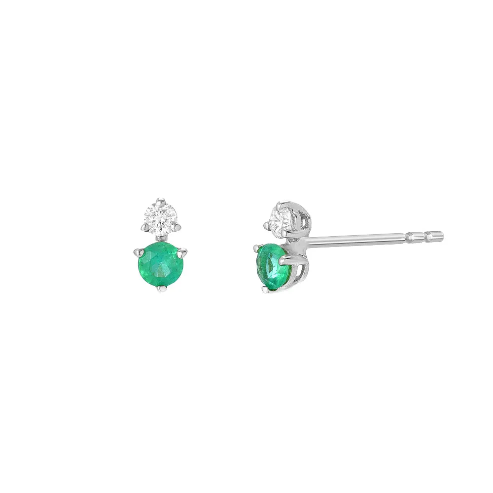 Souli Emerald And Diamond Earrings