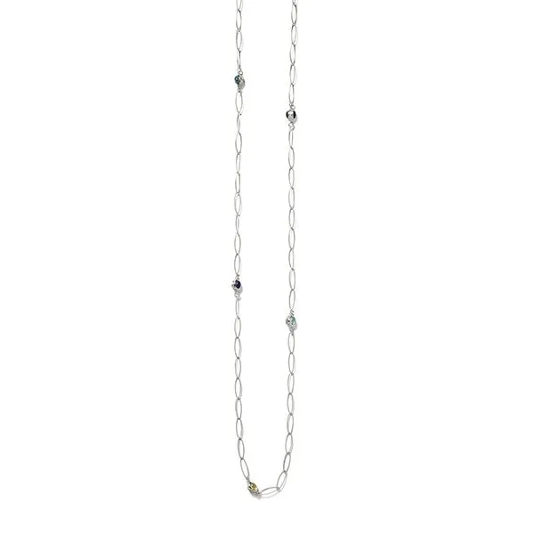 Southern Gates Sterling Silver Hand Wrought Station Necklace 42" (97198)