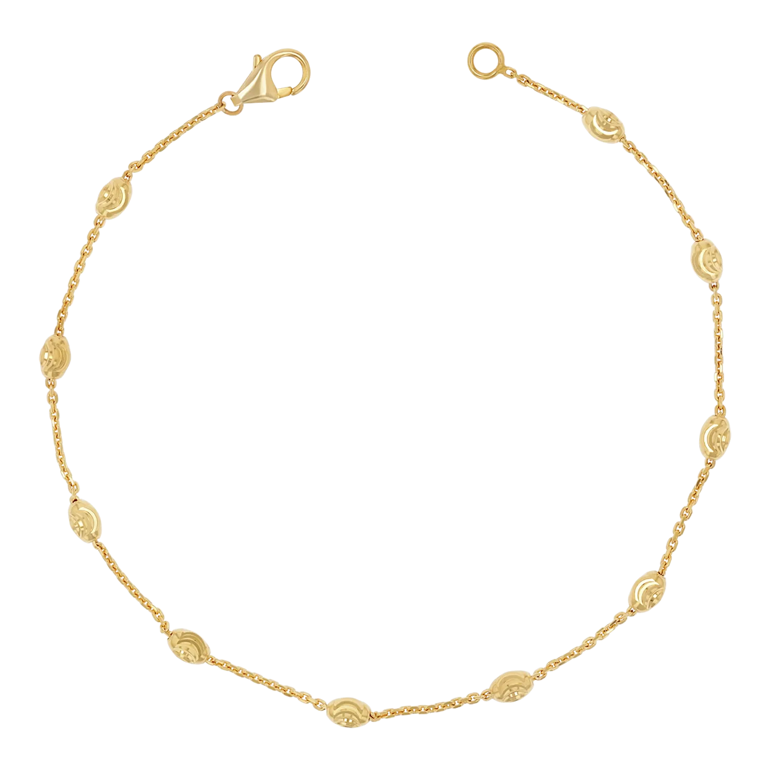 Spaced Mooncut Bead Bracelet