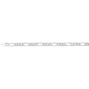 Sterling Silver 21cm Figaro Bracelet