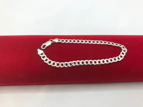 Sterling silver curb bracelet