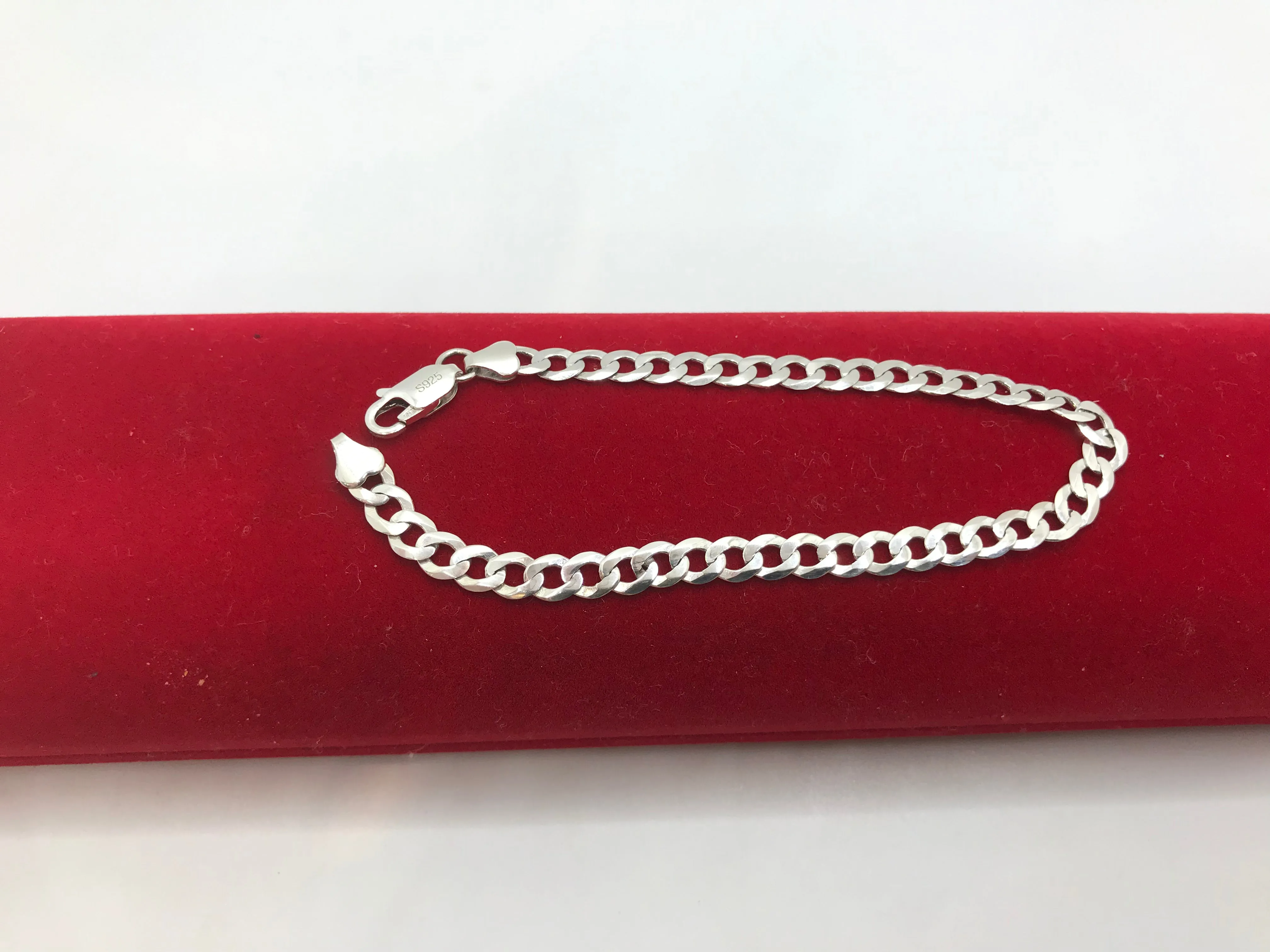 Sterling silver curb bracelet