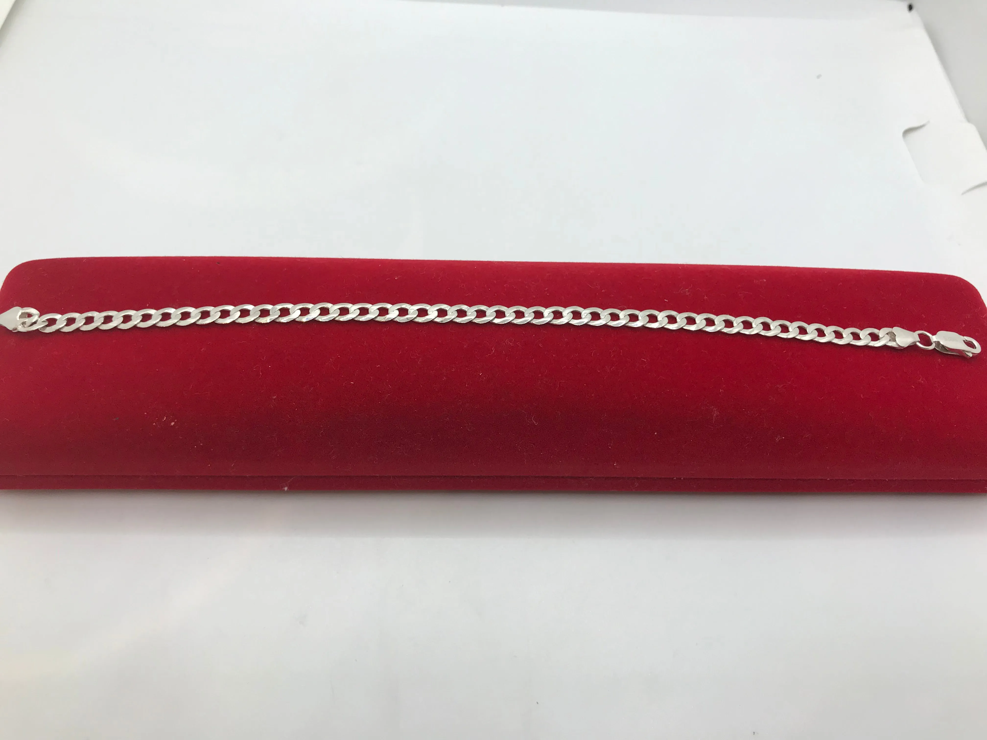 Sterling silver curb bracelet