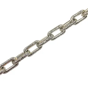 Sterling Silver Floral Link Bracelet