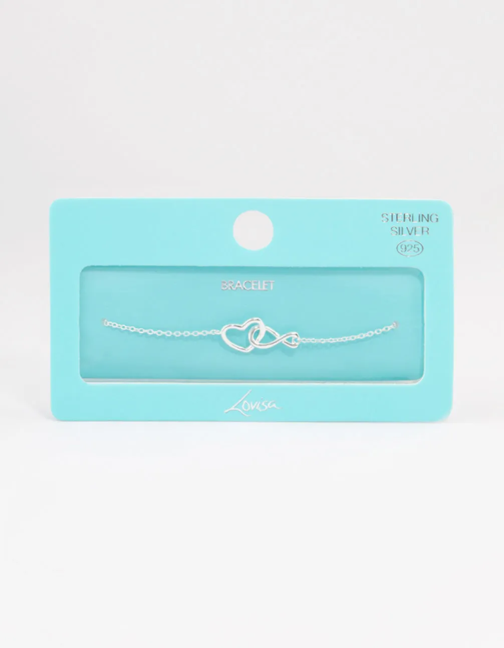 Sterling Silver Heart & Infinity Bracelet