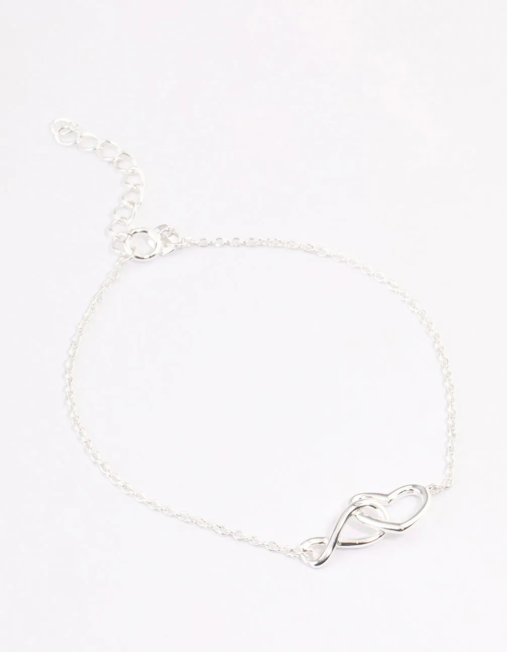Sterling Silver Heart & Infinity Bracelet