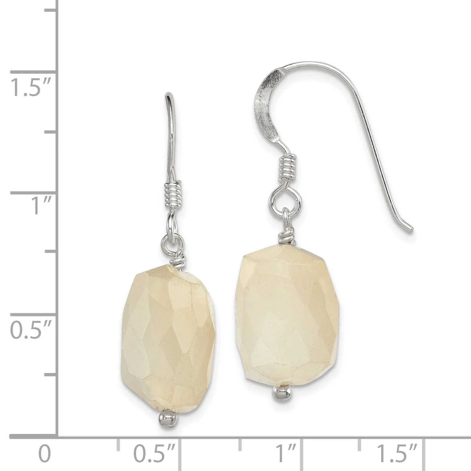 Sterling Silver Moonstone Drop Earrings