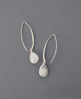 Sterling Silver Moonstone Threader Earrings
