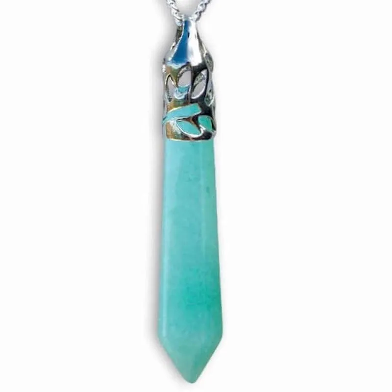 Stone Single Point Pendant Necklace