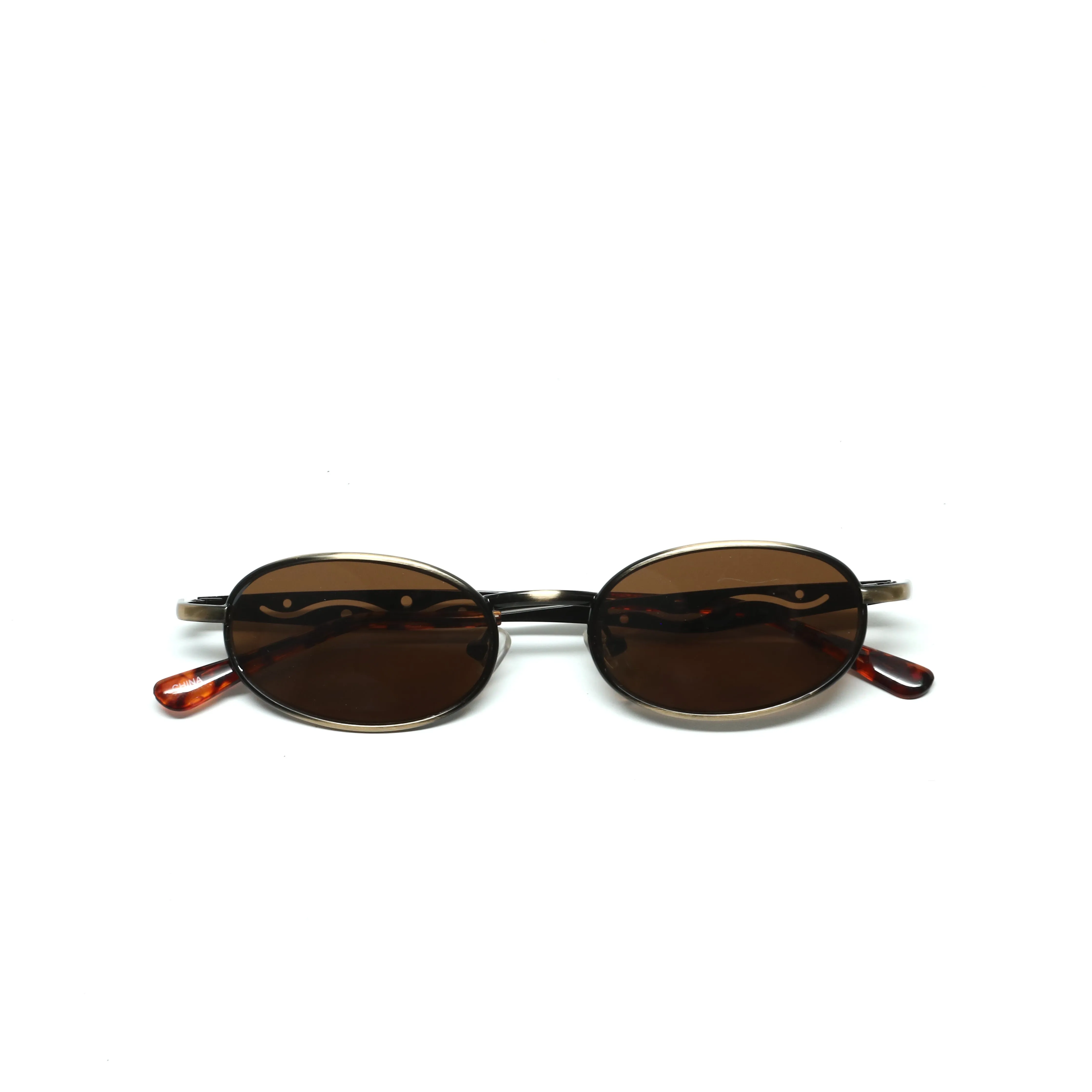 //Style 028// Small Size Mini 90s Deadstock Santa Fe Oval Sunglasses - Bronze