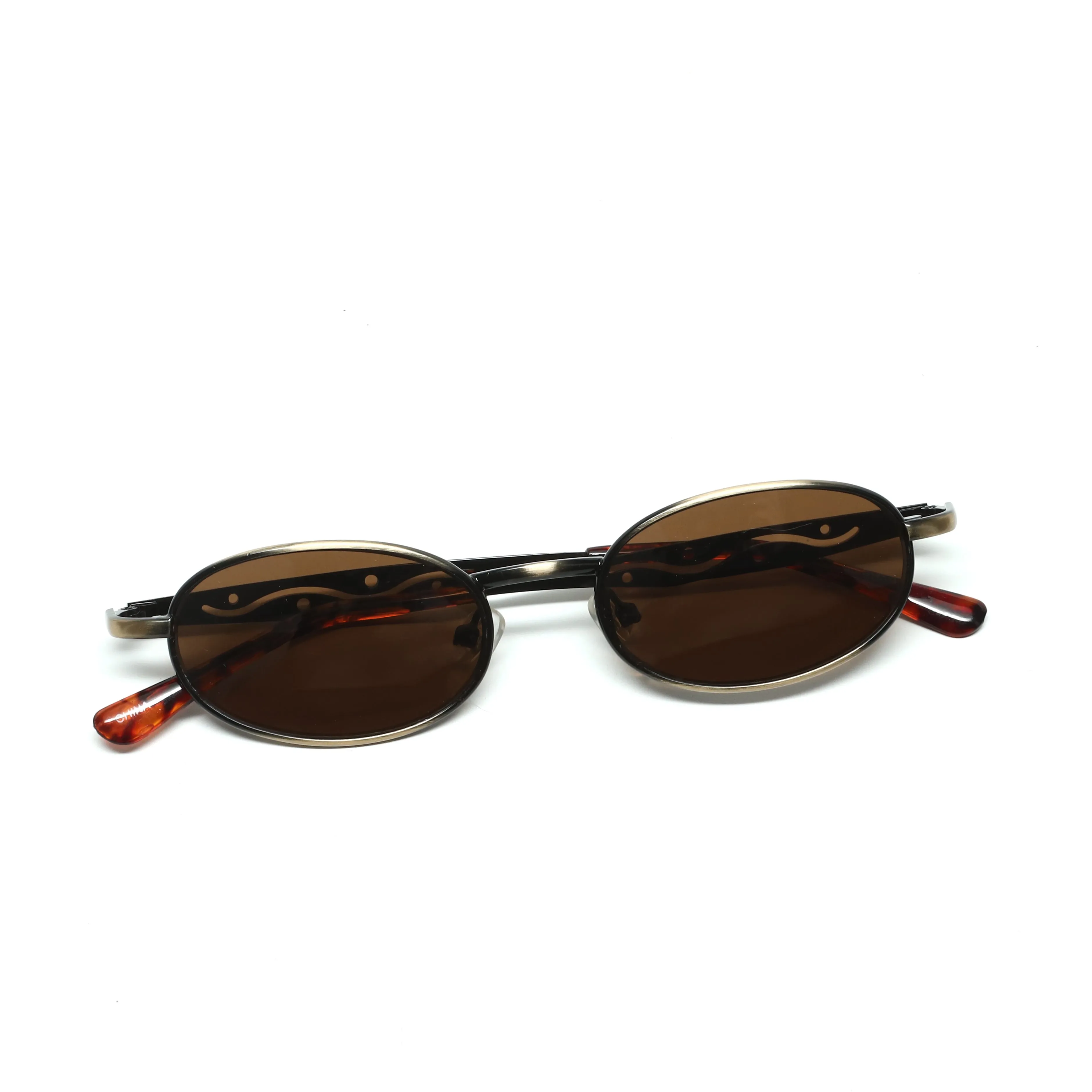//Style 028// Small Size Mini 90s Deadstock Santa Fe Oval Sunglasses - Bronze