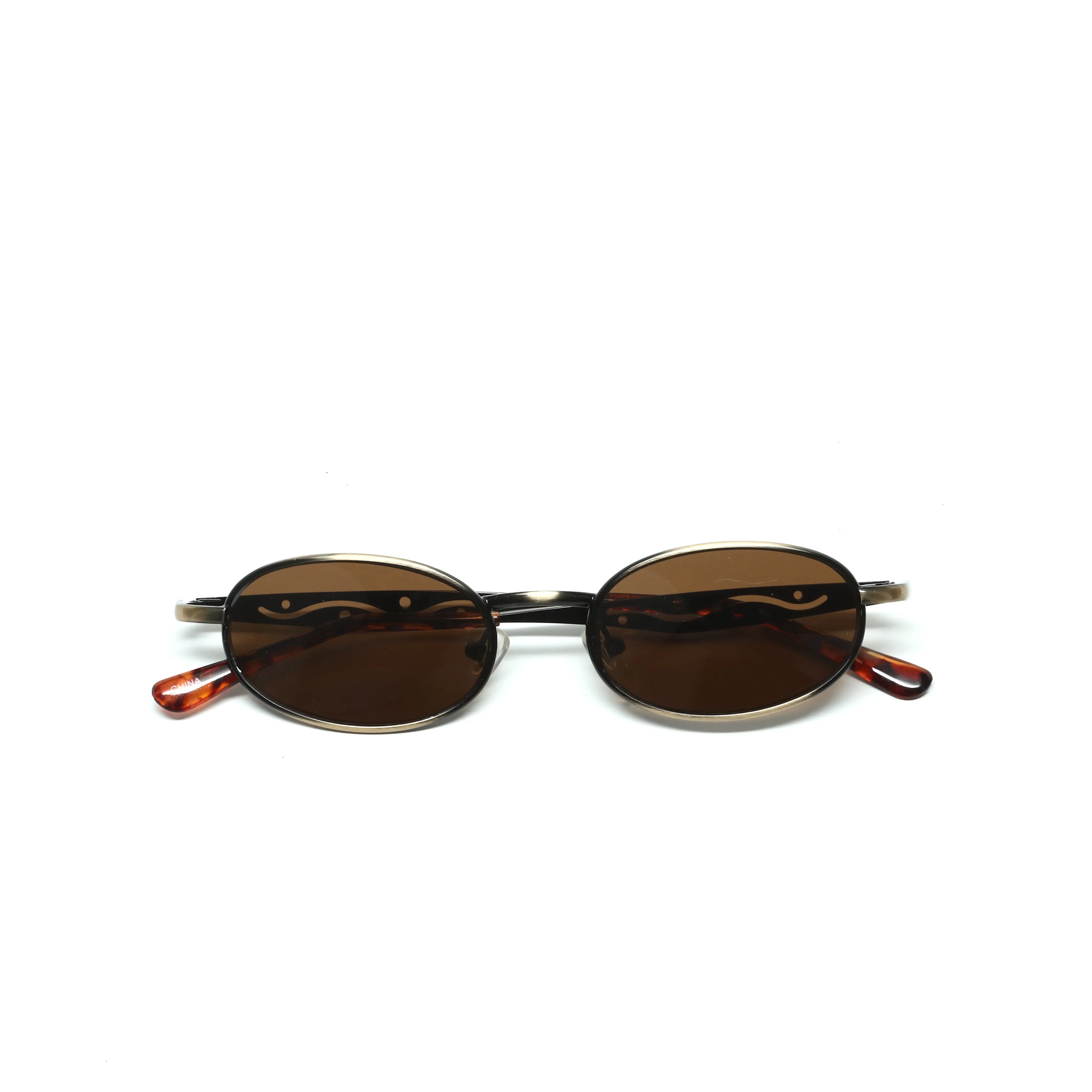 //Style 028// Small Size Mini 90s Deadstock Santa Fe Oval Sunglasses - Bronze