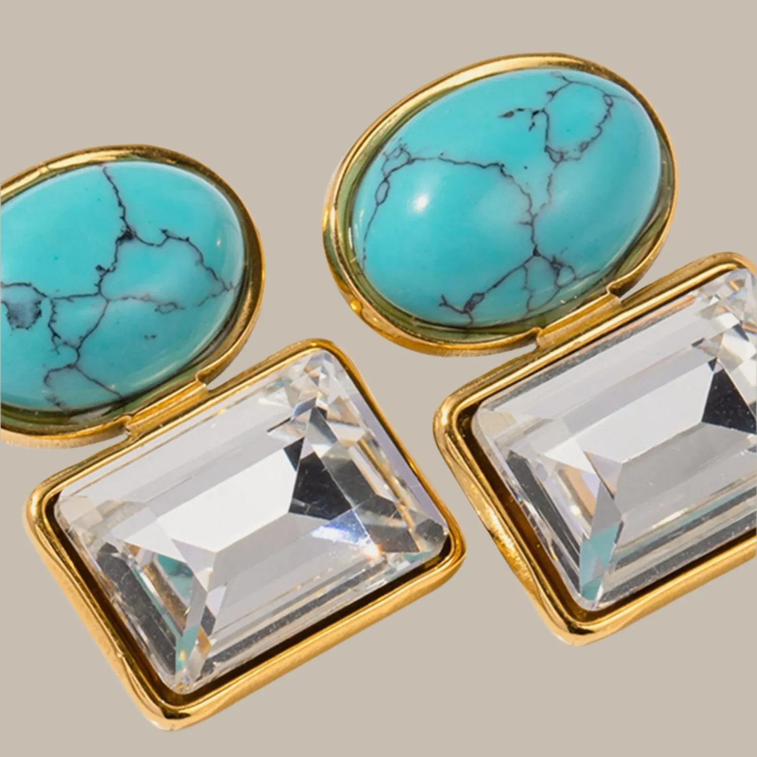 Stylish Two-Stone Earrings for Women
