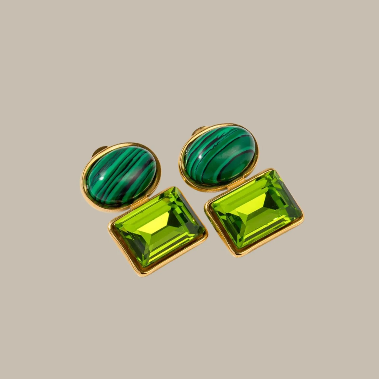 Stylish Two-Stone Earrings for Women