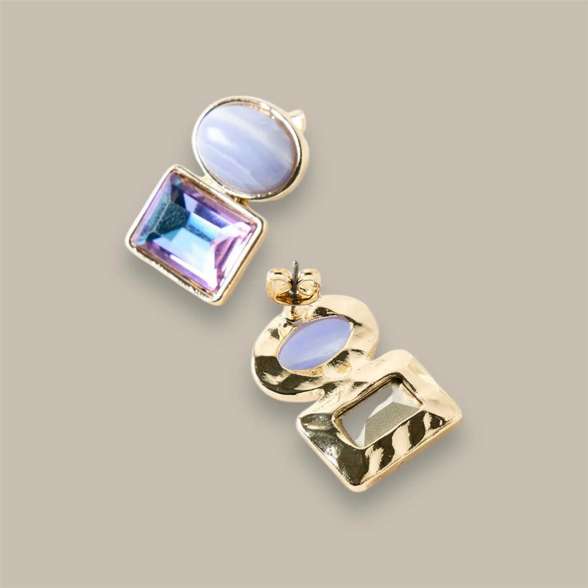 Stylish Two-Stone Earrings for Women