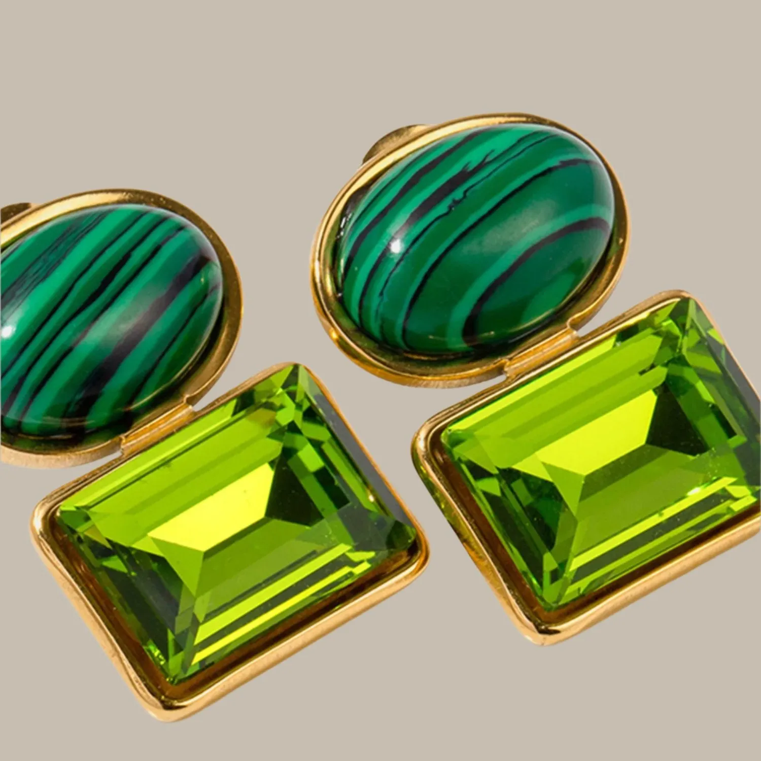 Stylish Two-Stone Earrings for Women