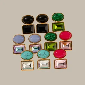 Stylish Two-Stone Earrings for Women