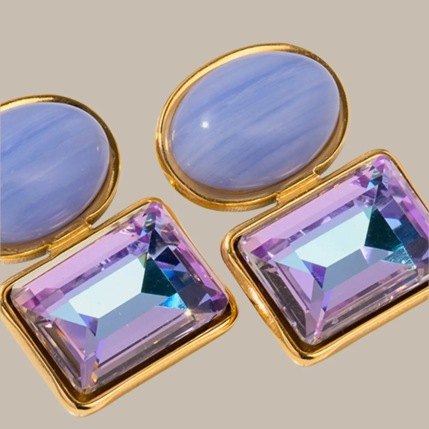 Stylish Two-Stone Earrings for Women