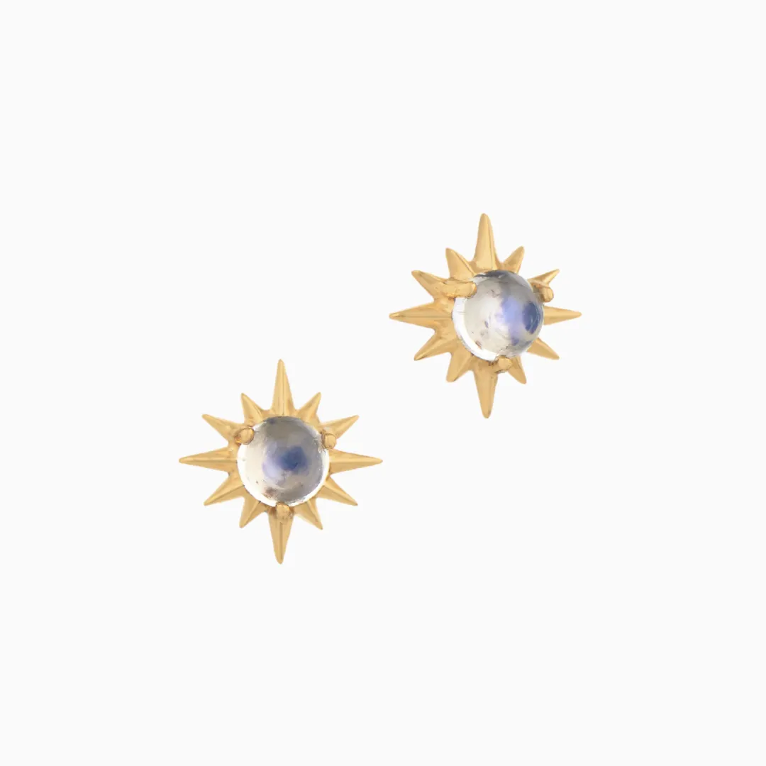 Sun Moonstone Earrings