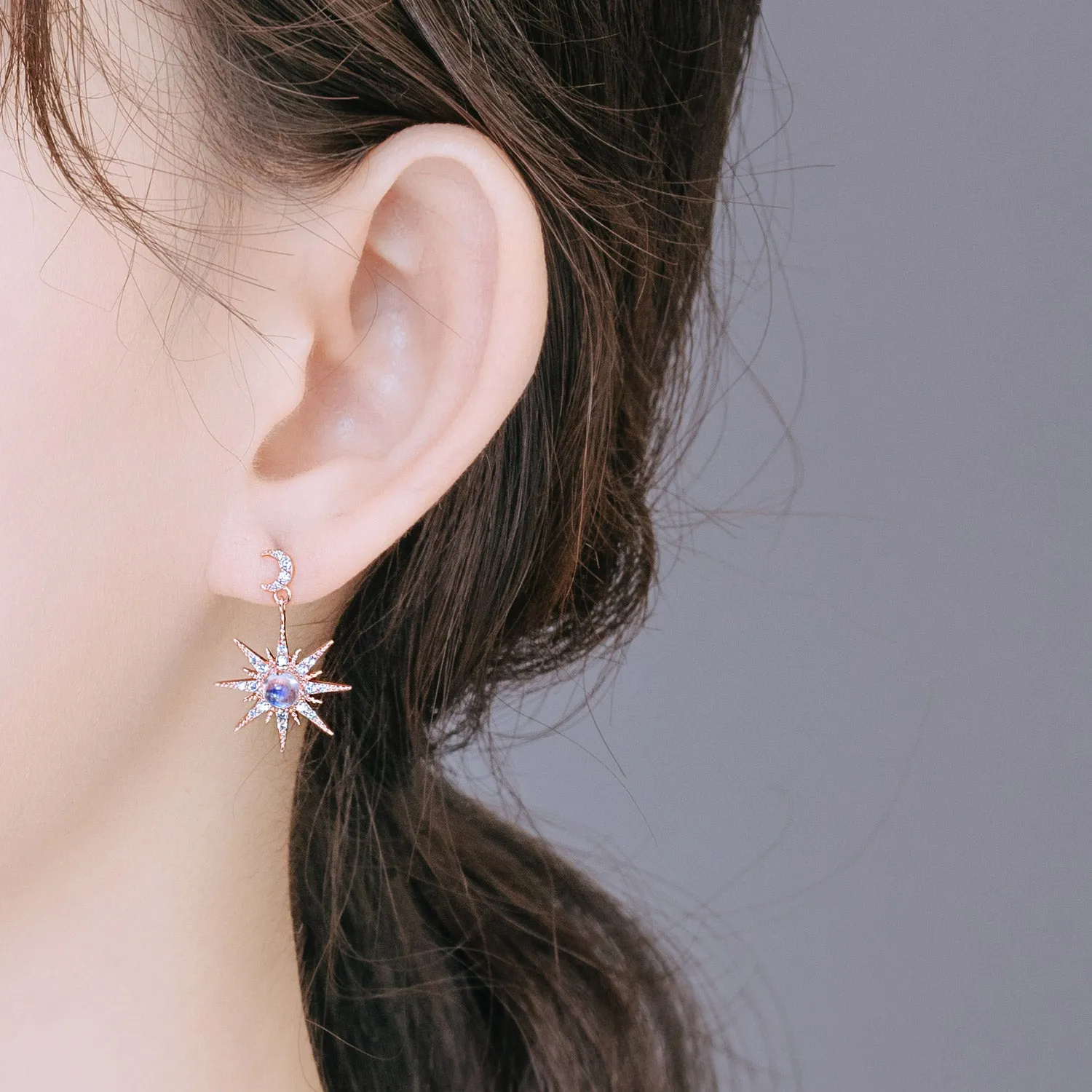 SUNSHINING MOONSTONE Earrings