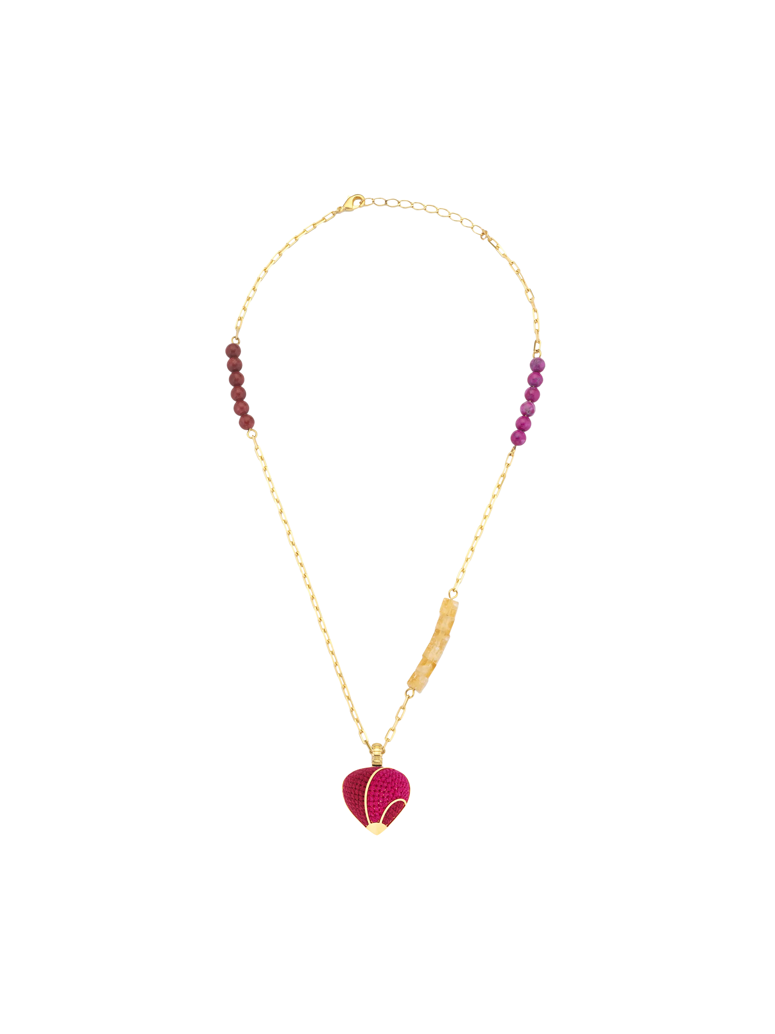 Suspiro Necklace - Red and Pink
