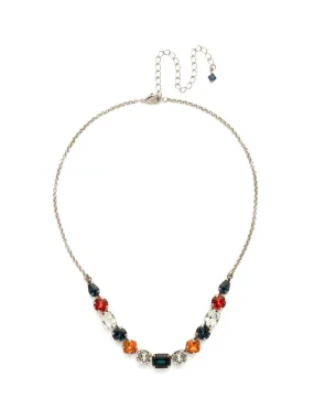 Tansy Half Line Tennis Necklace - NDQ14ASBTB