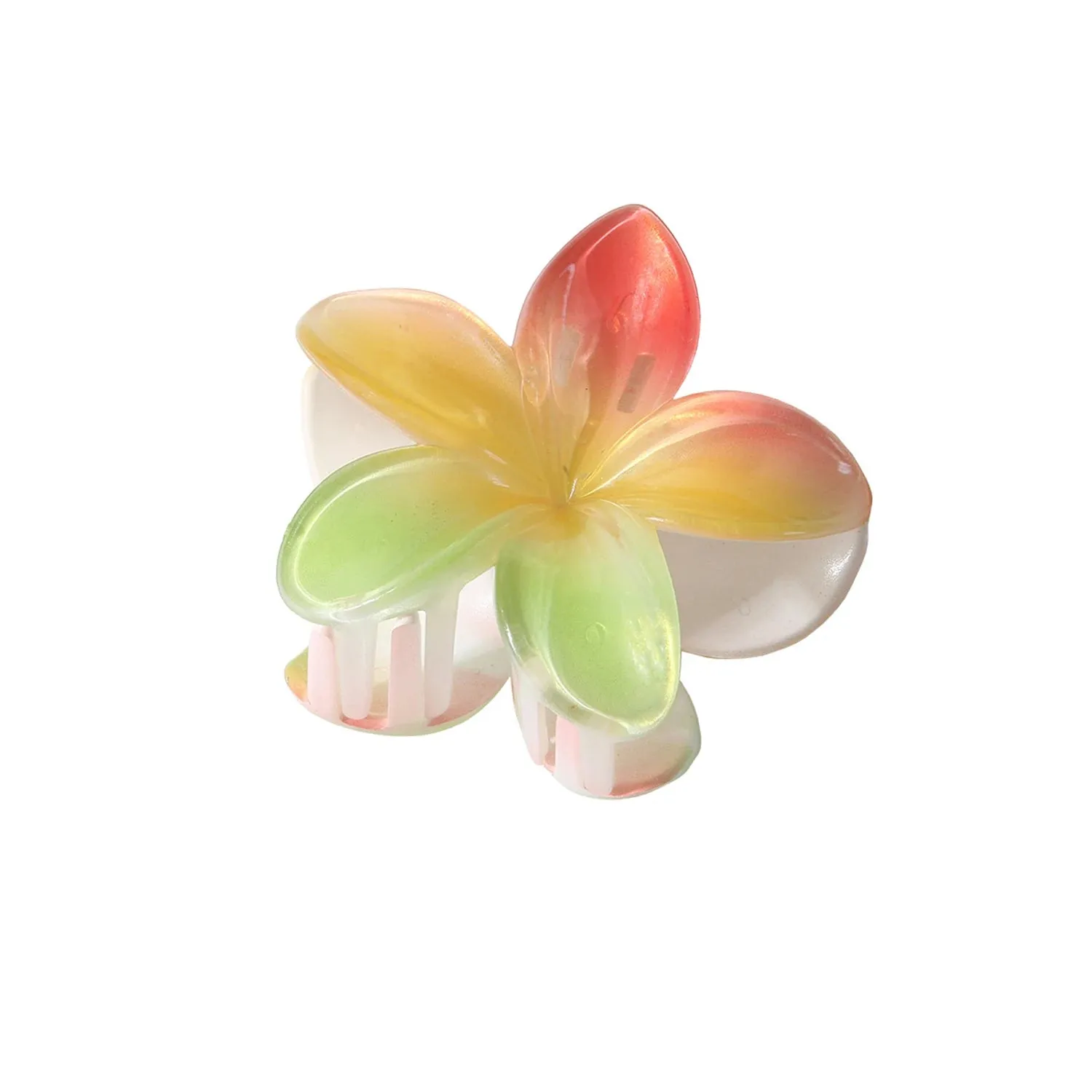 TAVIMART  -  Fashion Gradient Rainbow Crab Clip Large Flower Hair Clips Hair Claw For Women Hairpin Beach Vacation Bohemia Hair Accessories