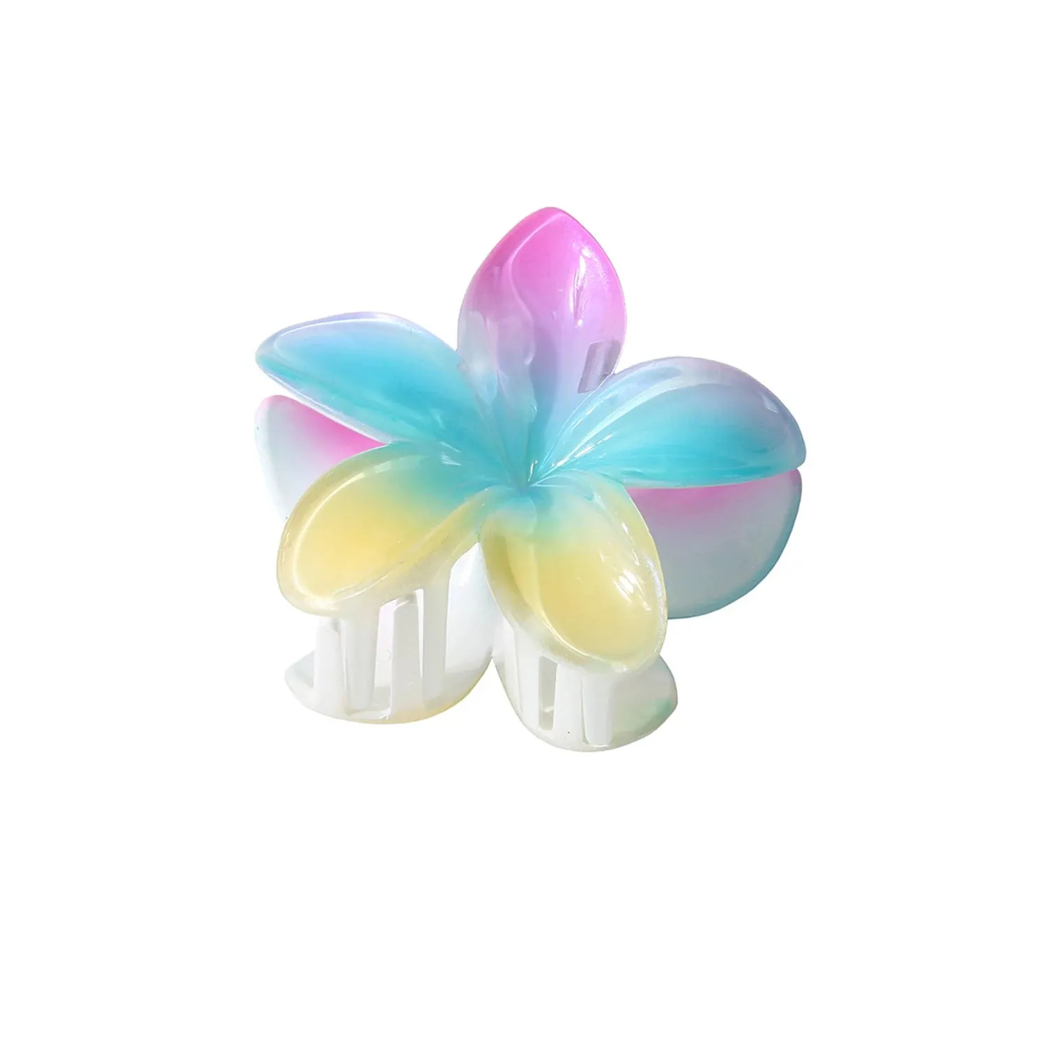 TAVIMART  -  Fashion Gradient Rainbow Crab Clip Large Flower Hair Clips Hair Claw For Women Hairpin Beach Vacation Bohemia Hair Accessories