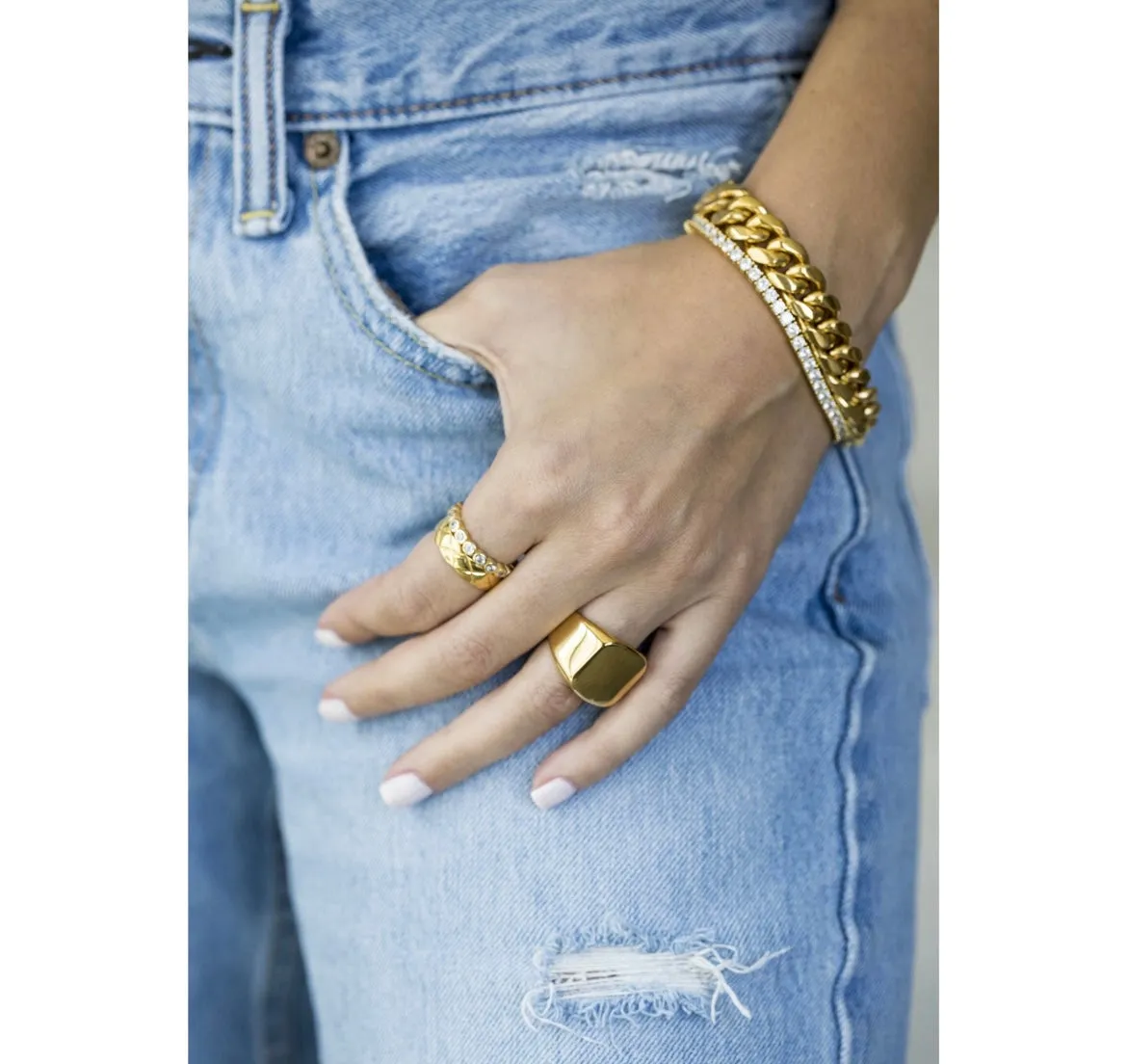 The 'Blaire' Chunky Chain Bracelet by SAHIRA