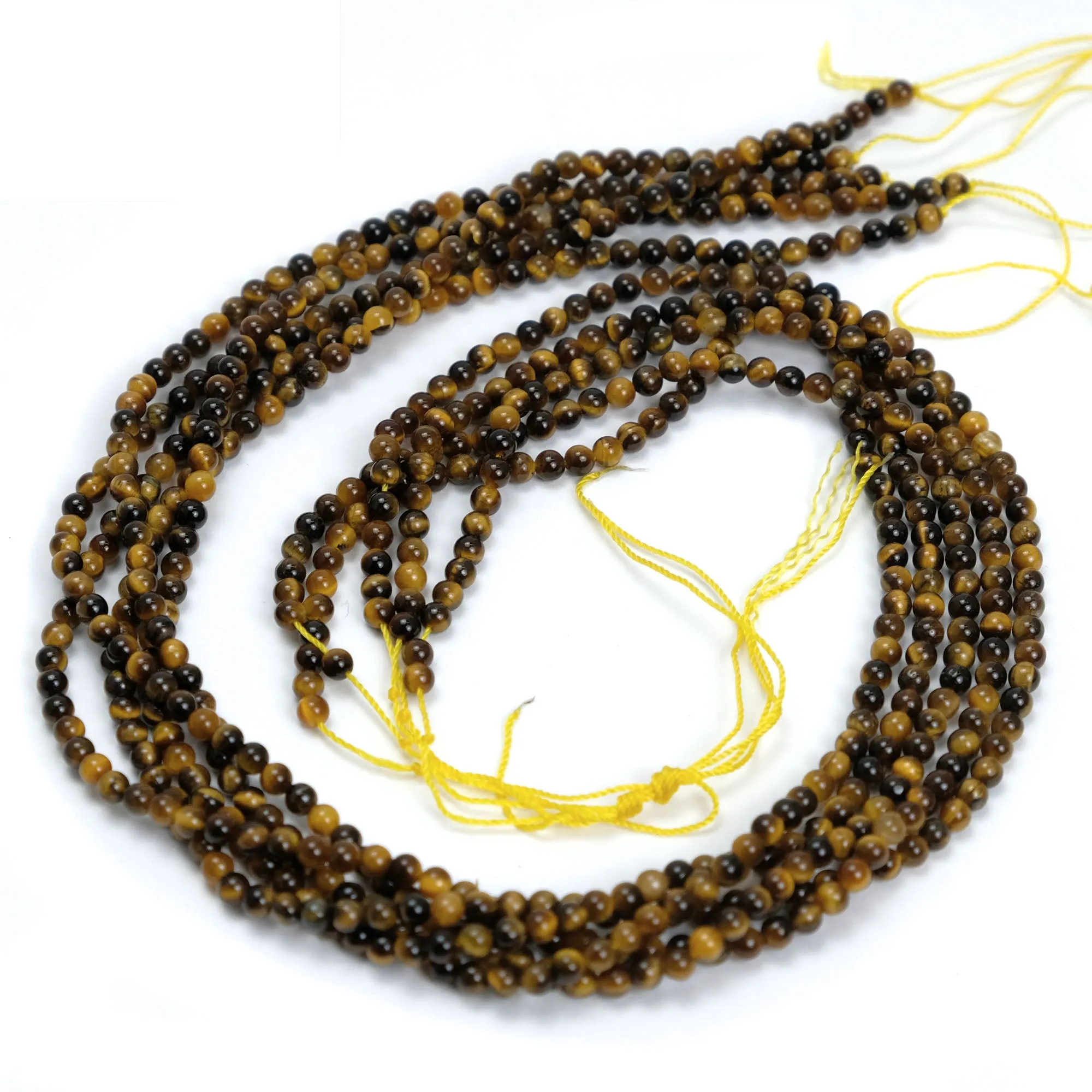 Tiger's Eye 3mm Smooth Rounds