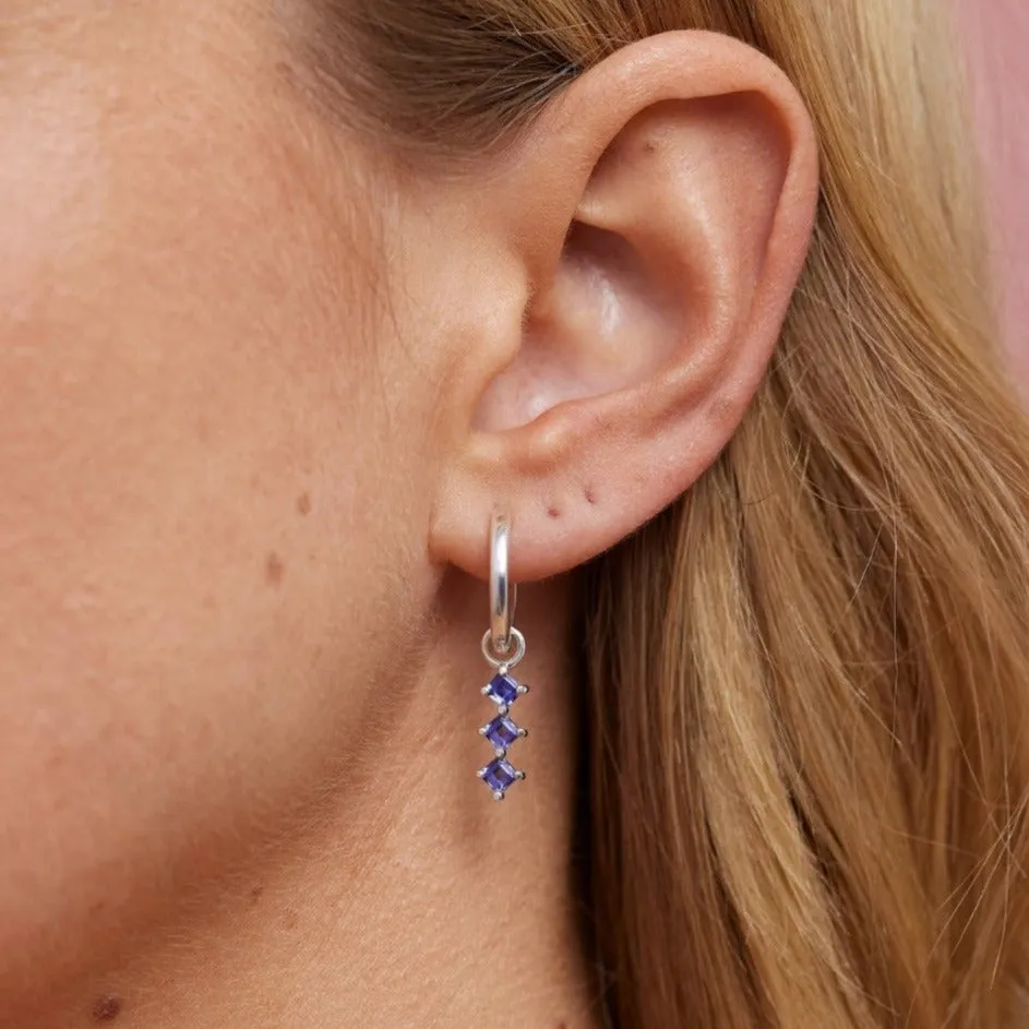 Trio Iolite Silver Charm