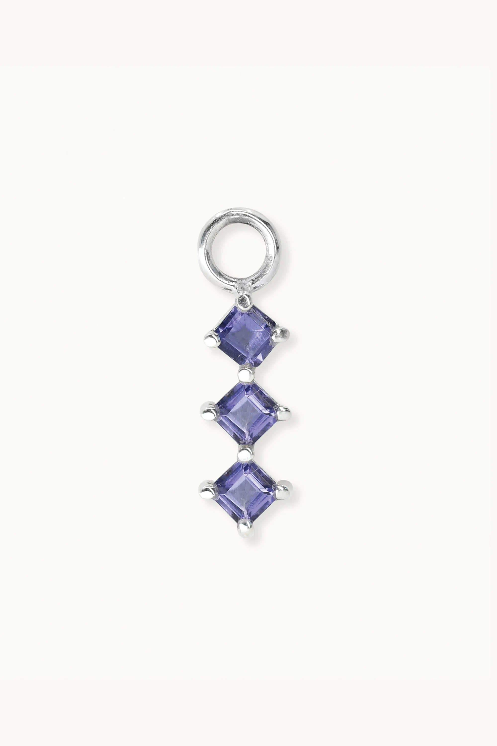 Trio Iolite Silver Charm