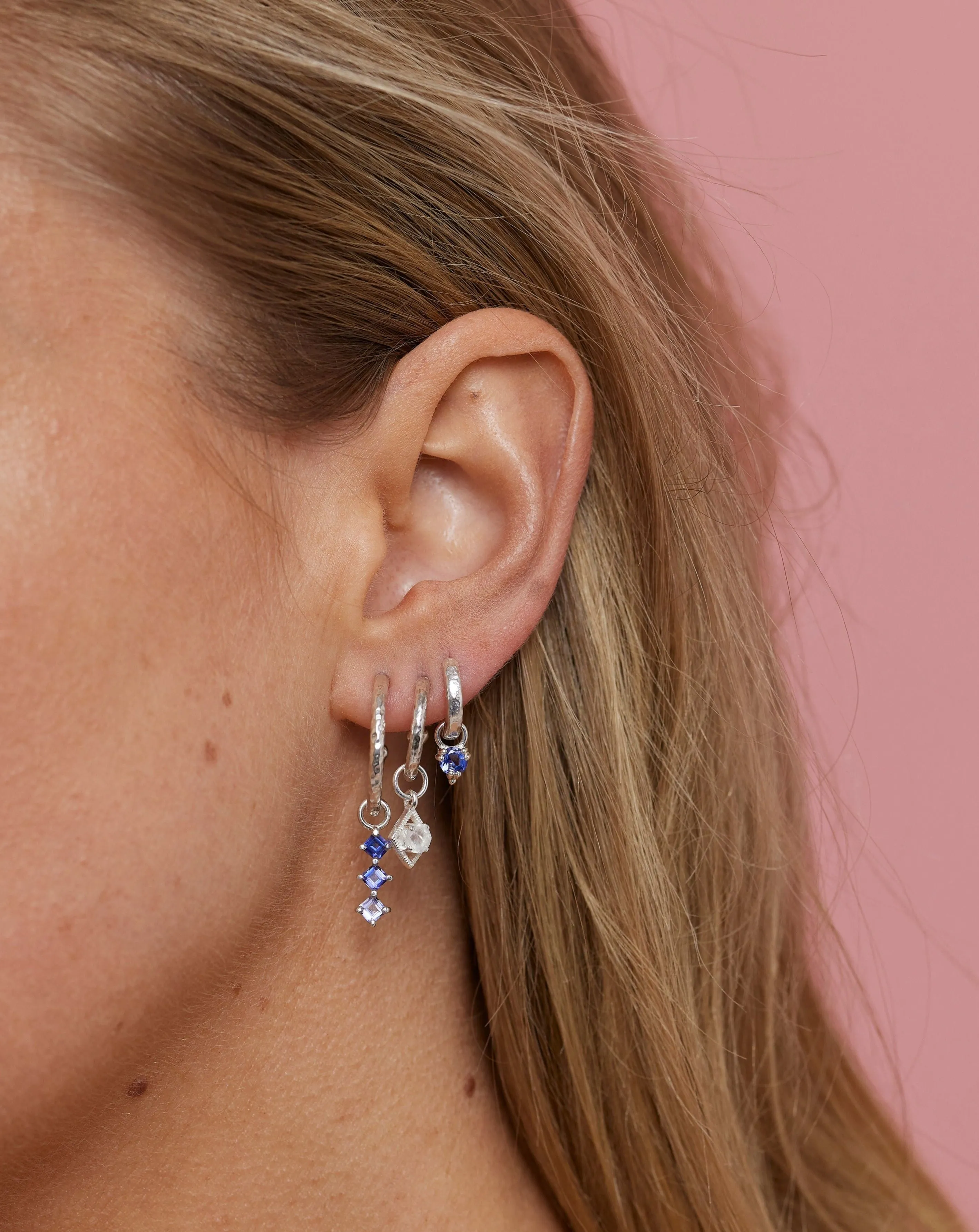Trio Iolite Silver Charm