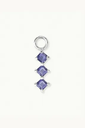 Trio Iolite Silver Charm