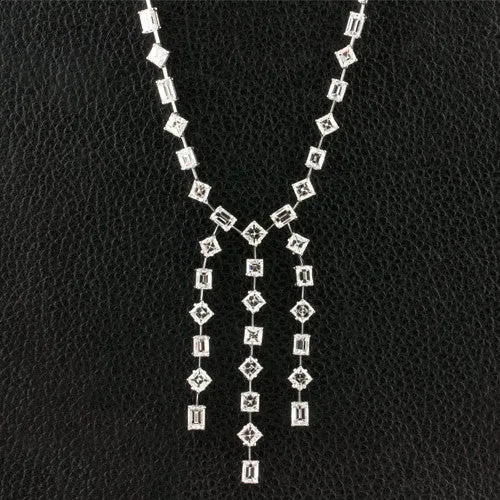 Triple Dangle Diamond Necklace