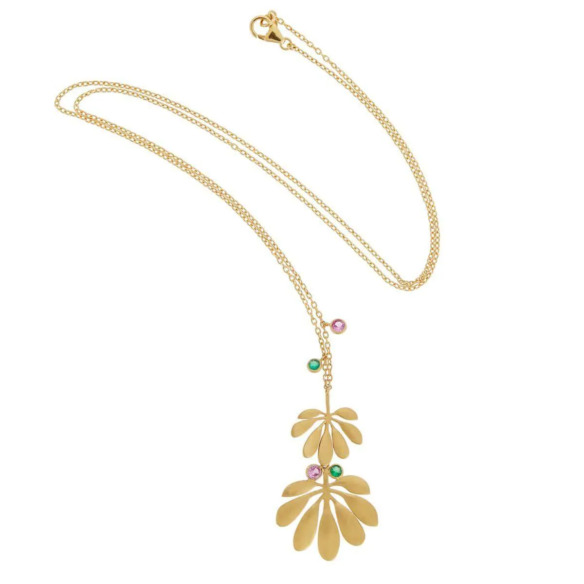 Tropical Double Leaf Necklace