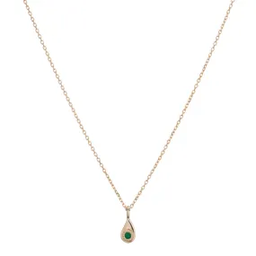 Twisted Teardrop Emerald Necklace (ready to ship option)*