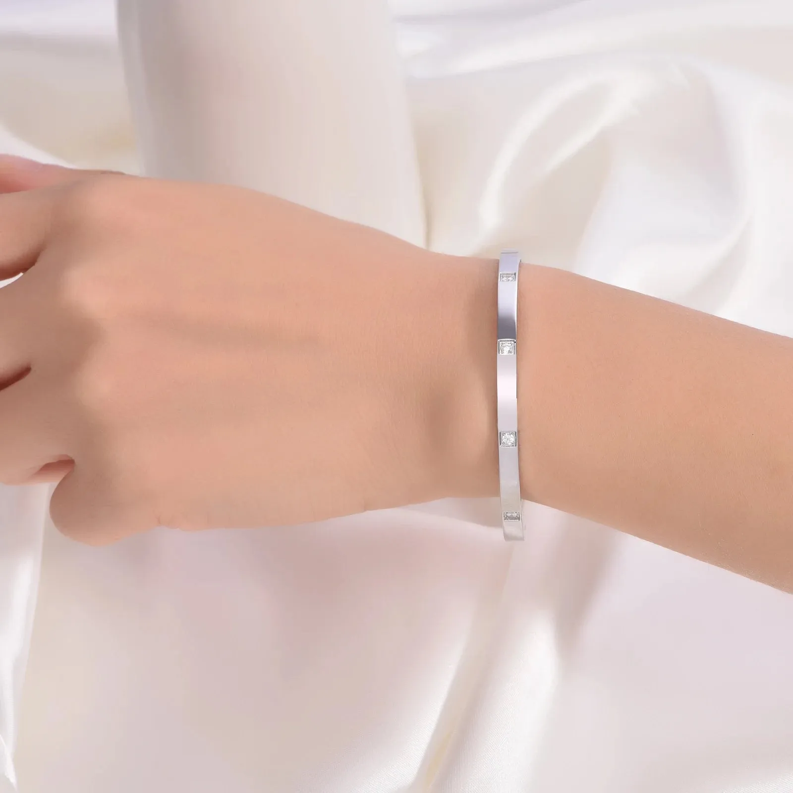 Unisex Cuff Bracelet Set: Gold, Silver, Black Stainless Steel