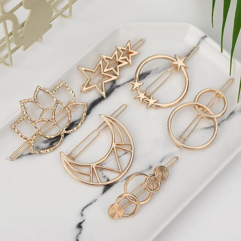 VenusFox Fashion Geometric Metal Hairpin Hair Clip