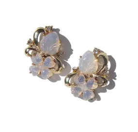 Vintage 50s Coro Moonstone Earrings Fruit Salad Tutti Frutti – Adolph Katz