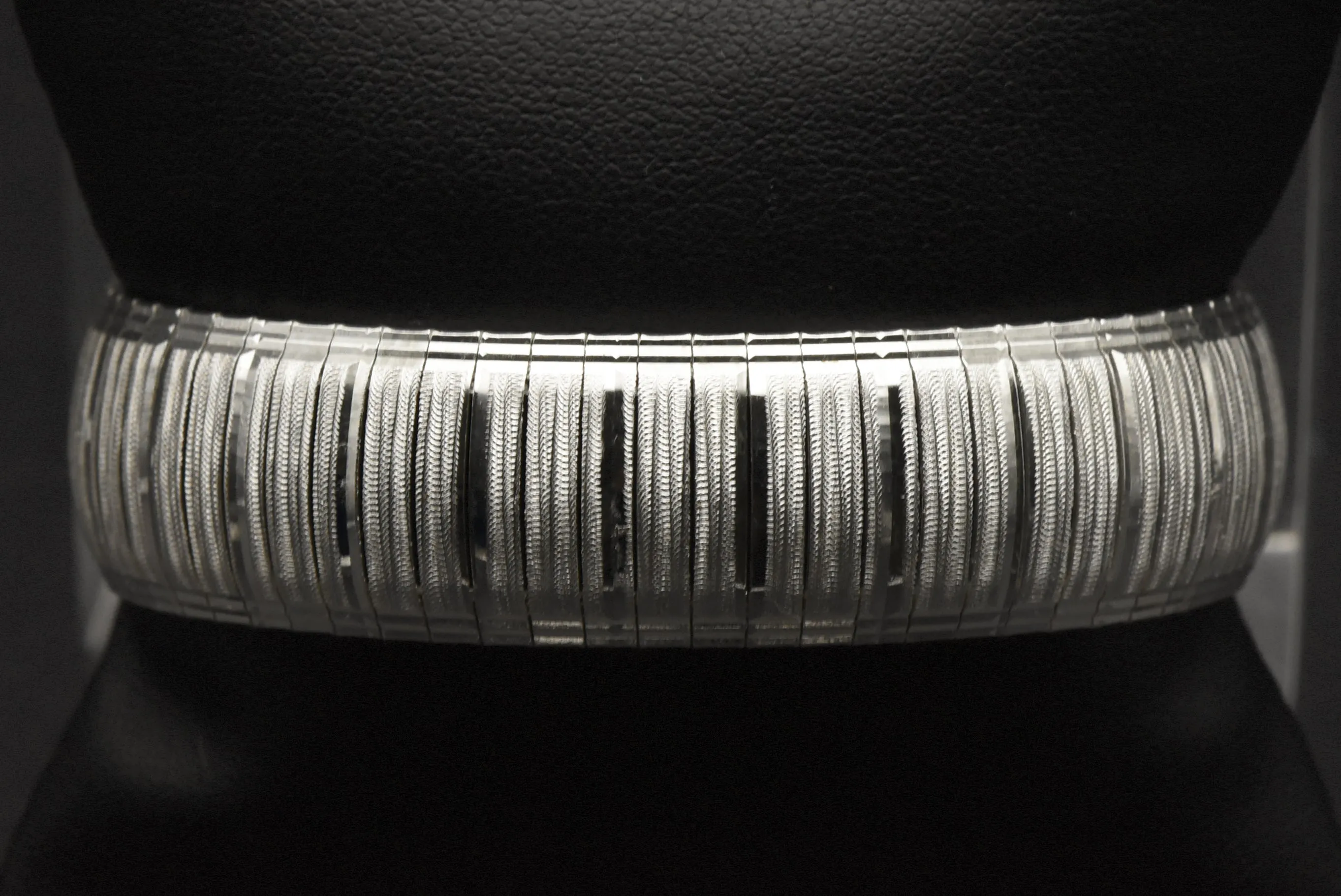 Vintage Sterling Silver Flexible Clasped Italian Bracelet - 7.5"